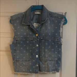 Zara Light Blue Denim Vest